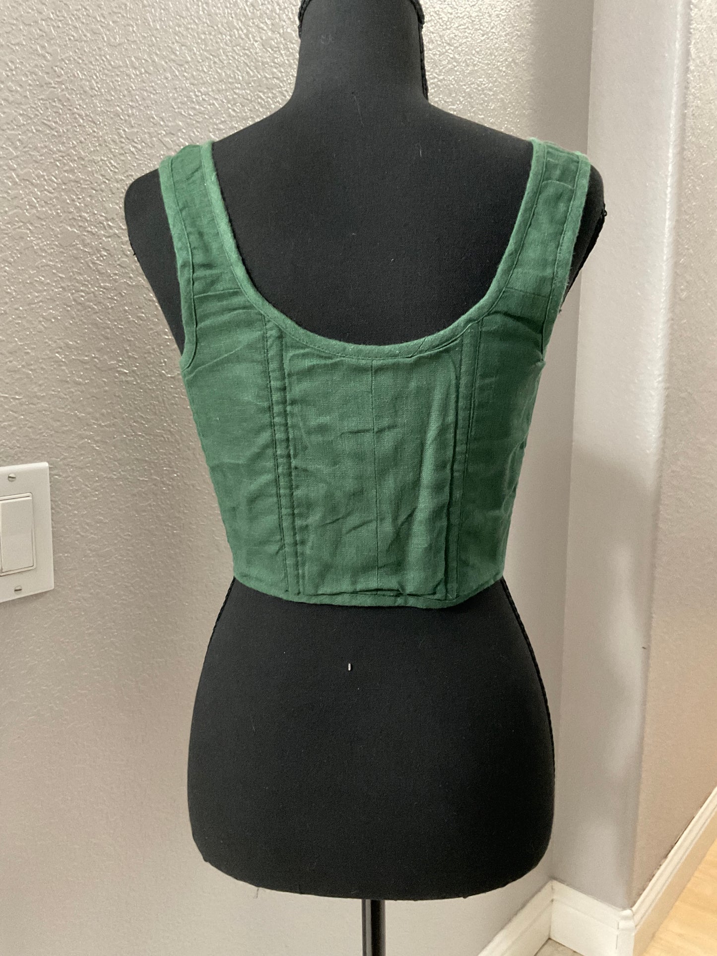 French Meadows Green Linen Stays Size S/M