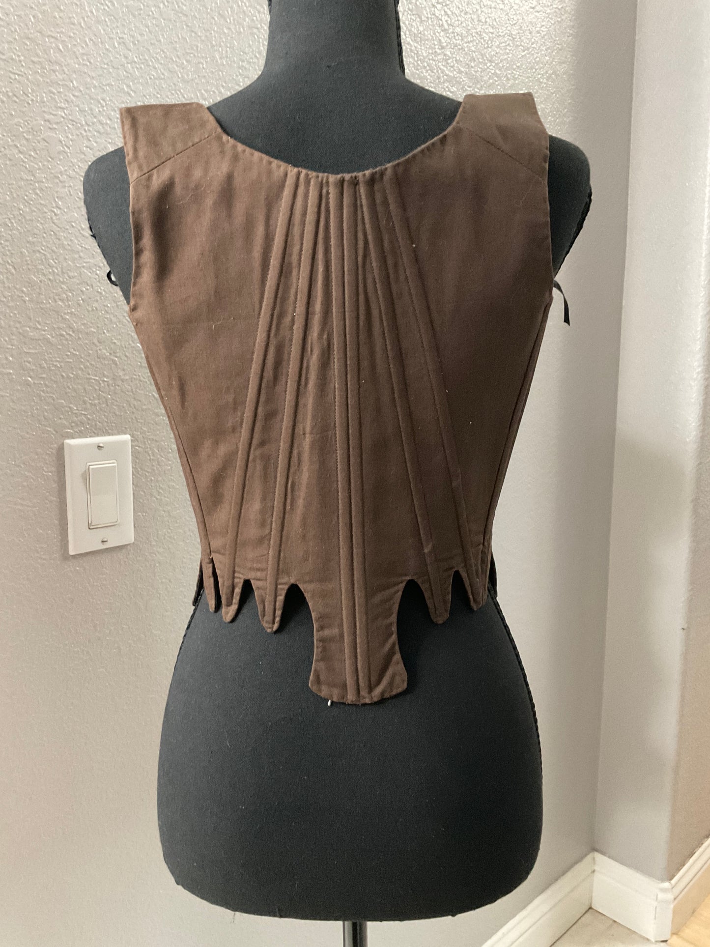 Brown Lace Front Underbust Stays Size S/M