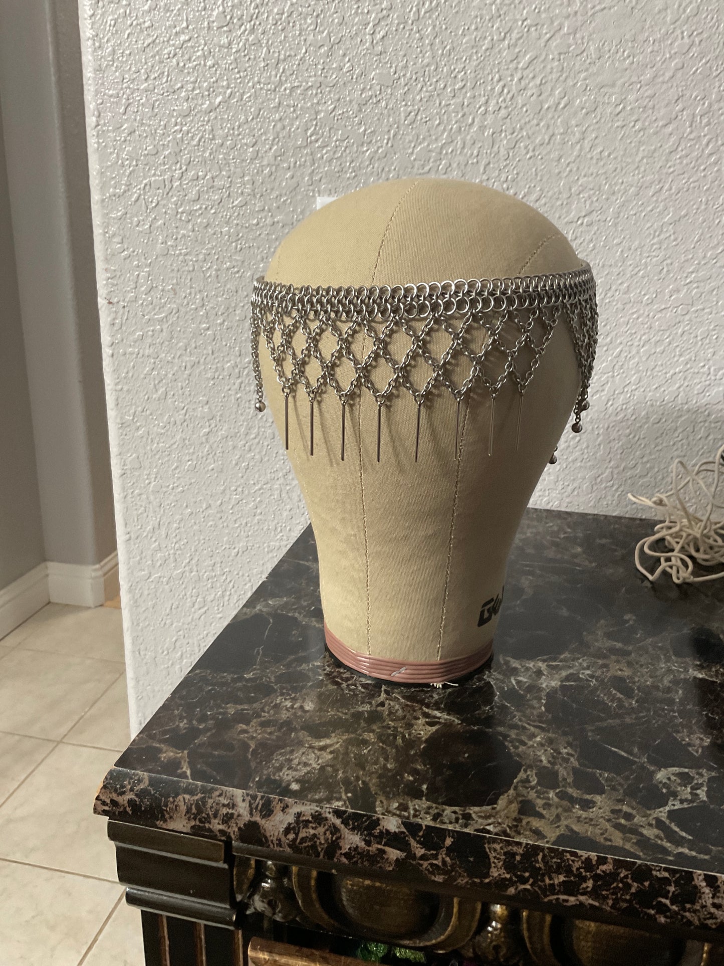 Silver Chainmail Headpiece