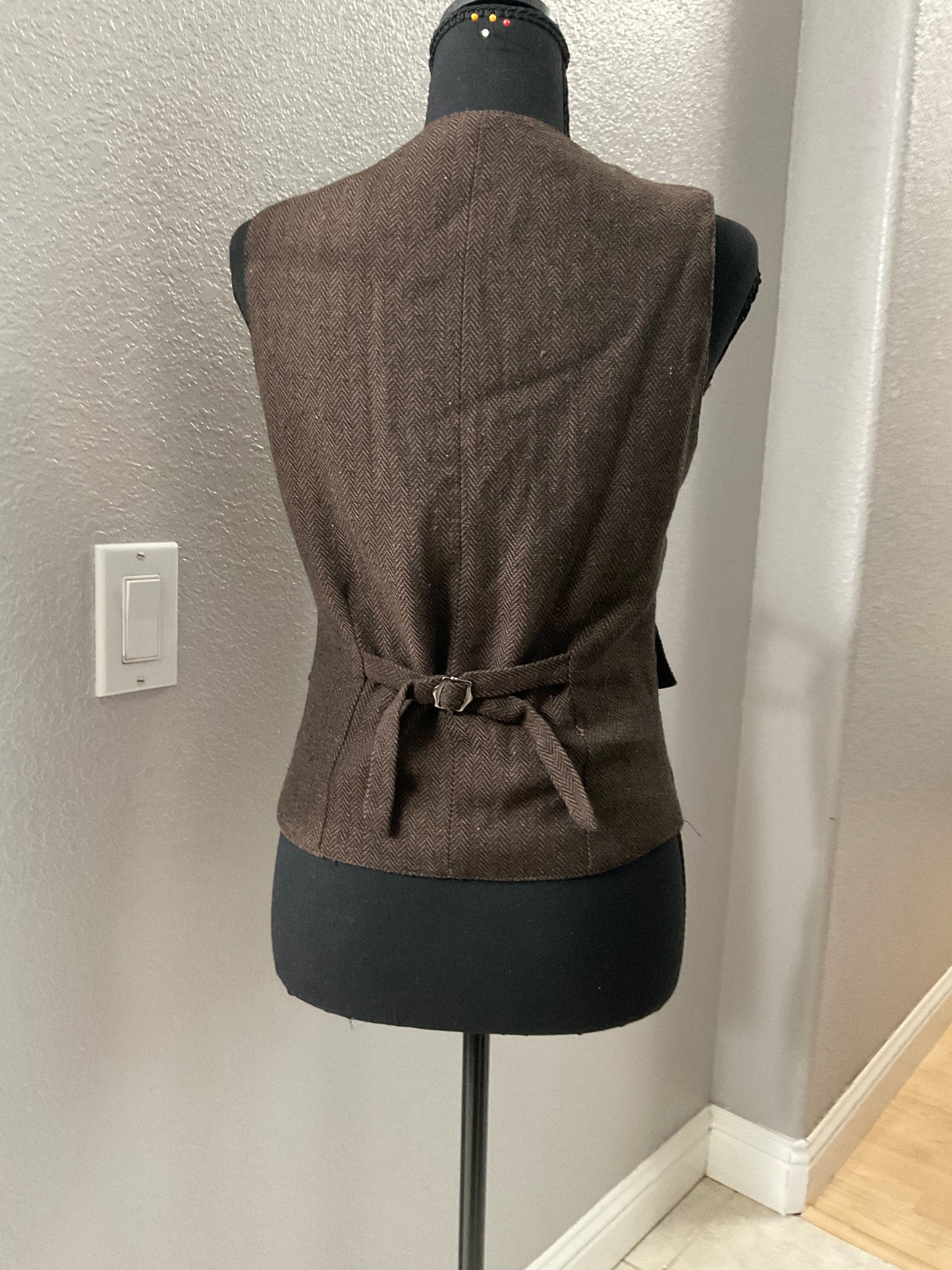 Brown Wool Vest Size S/M