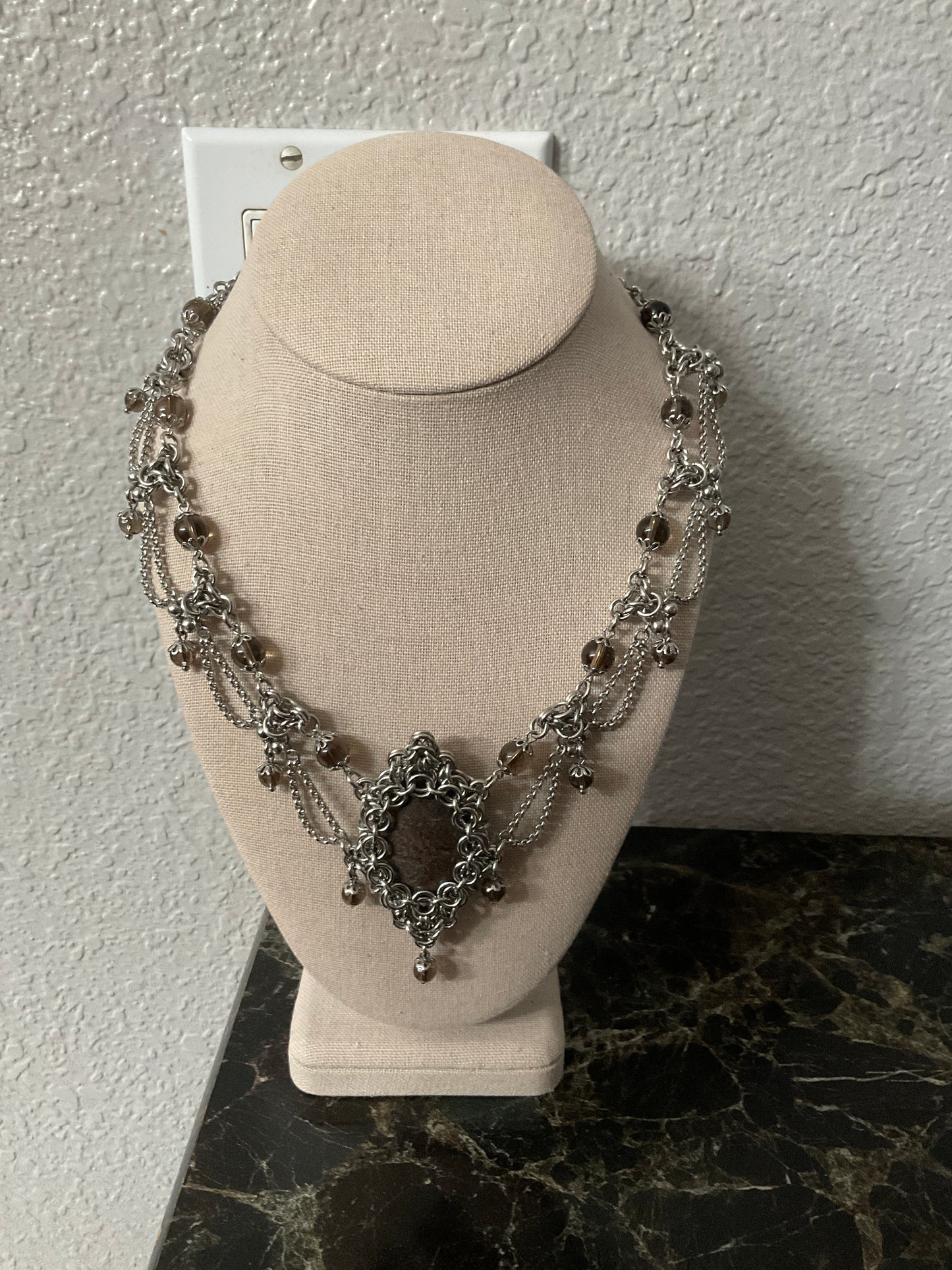 Sliver Beaded Necklaces