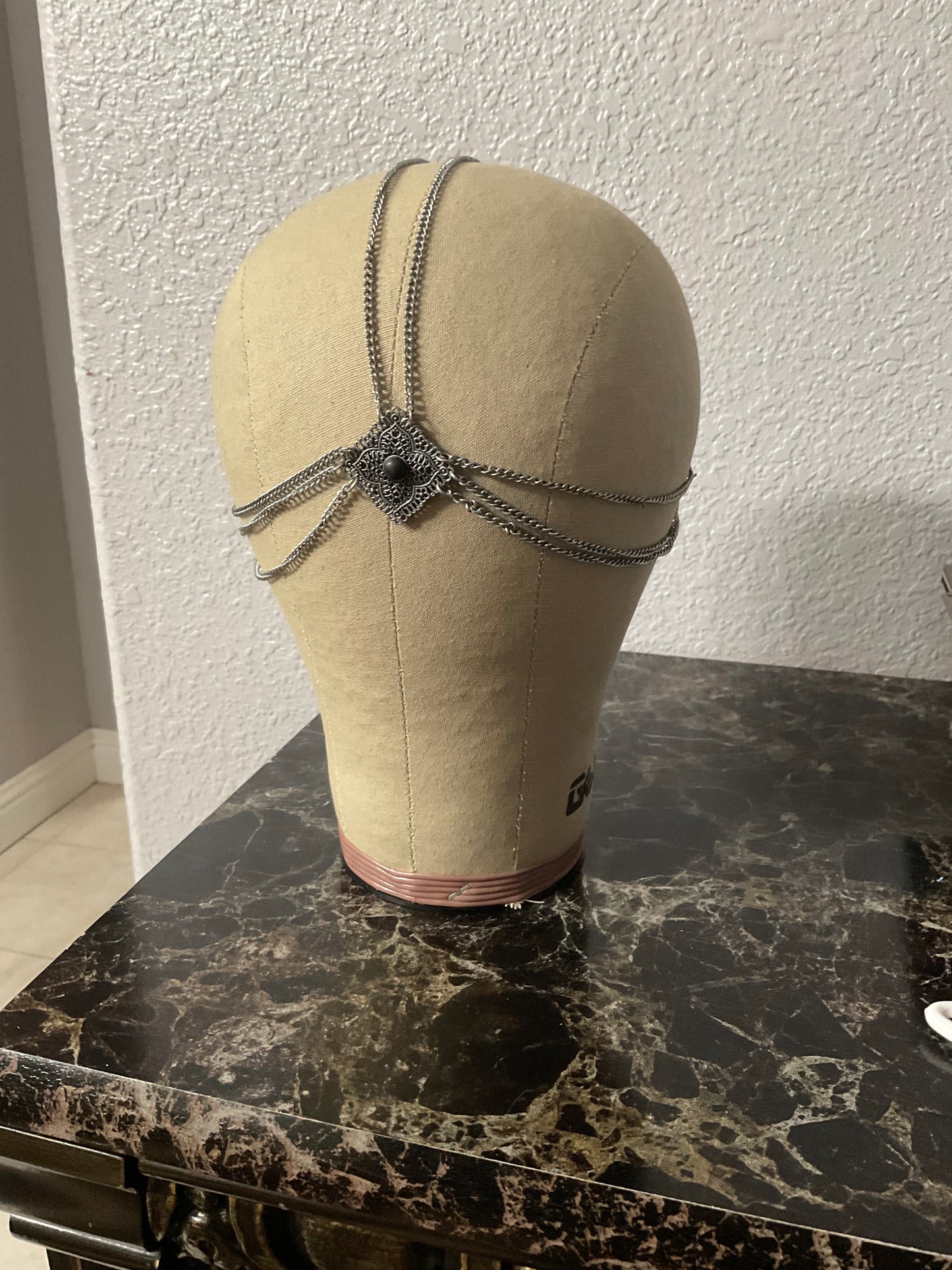 Silver Chain Medallion Headpiece
