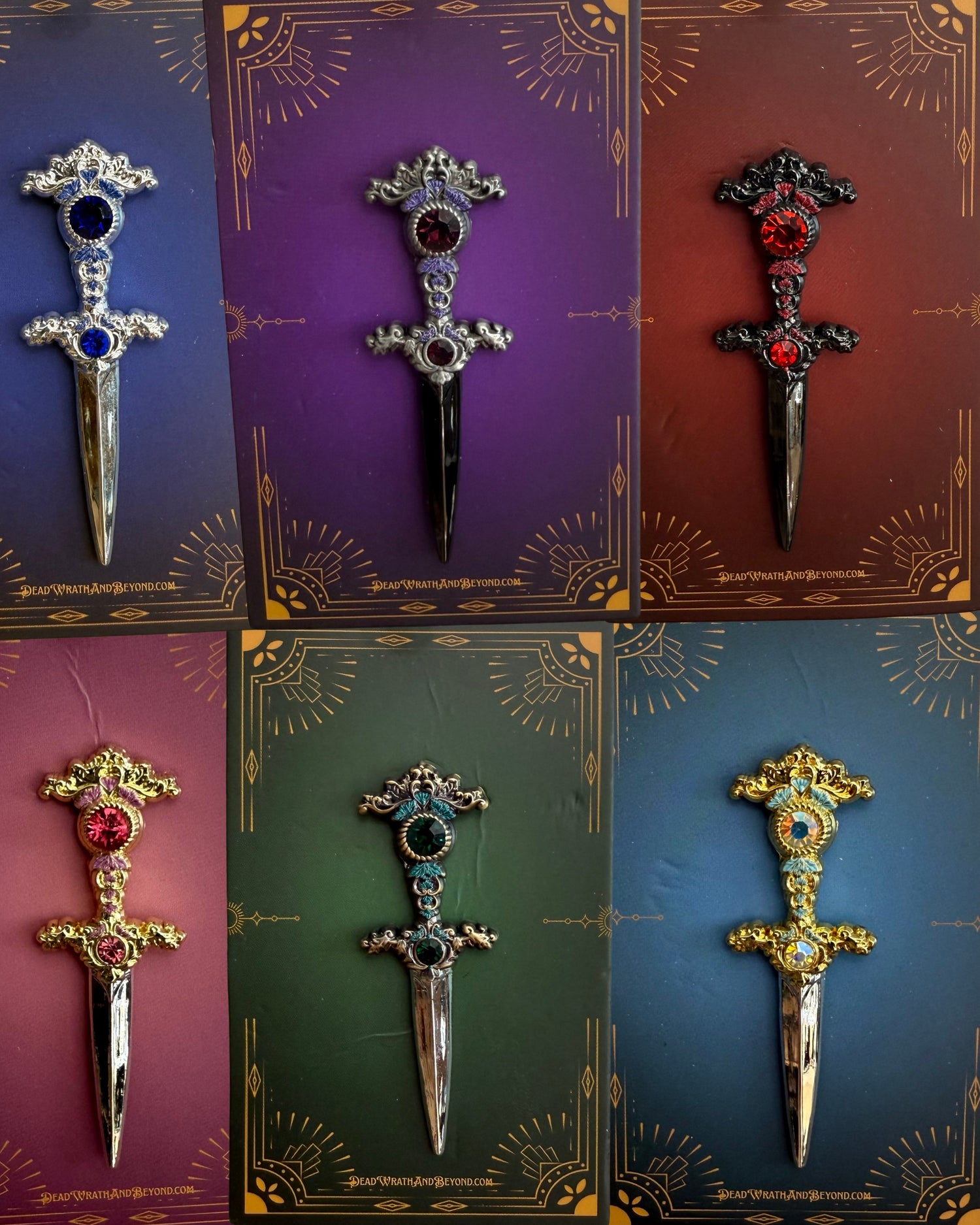 Dagger Crystal Pins