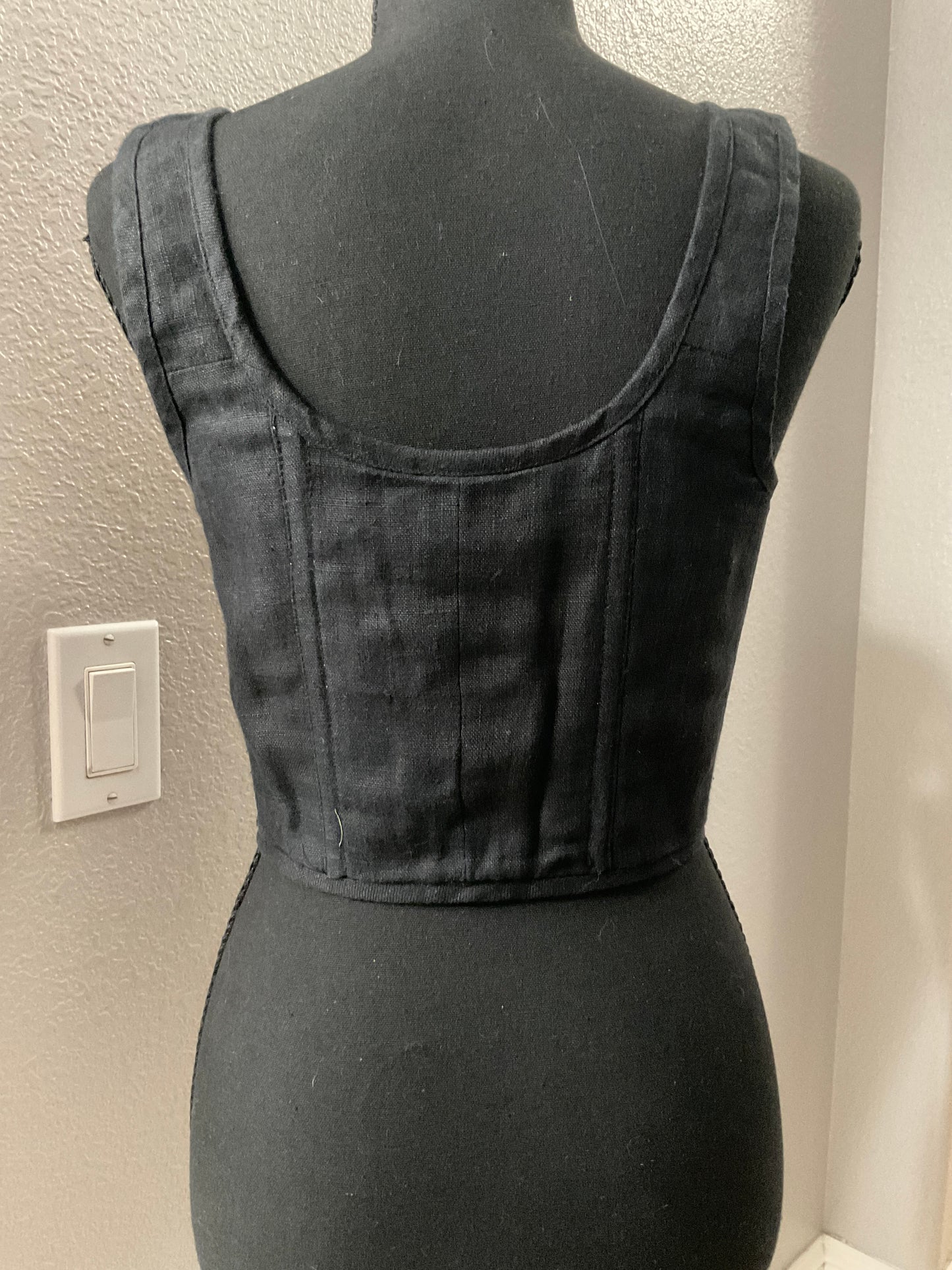 French Meadows Black Linen Stays Size S/M