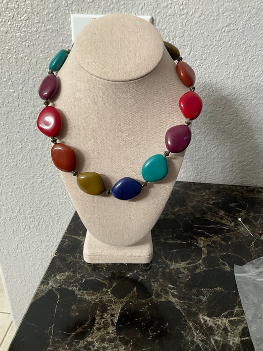 Multi-Colored Beaded Necklace