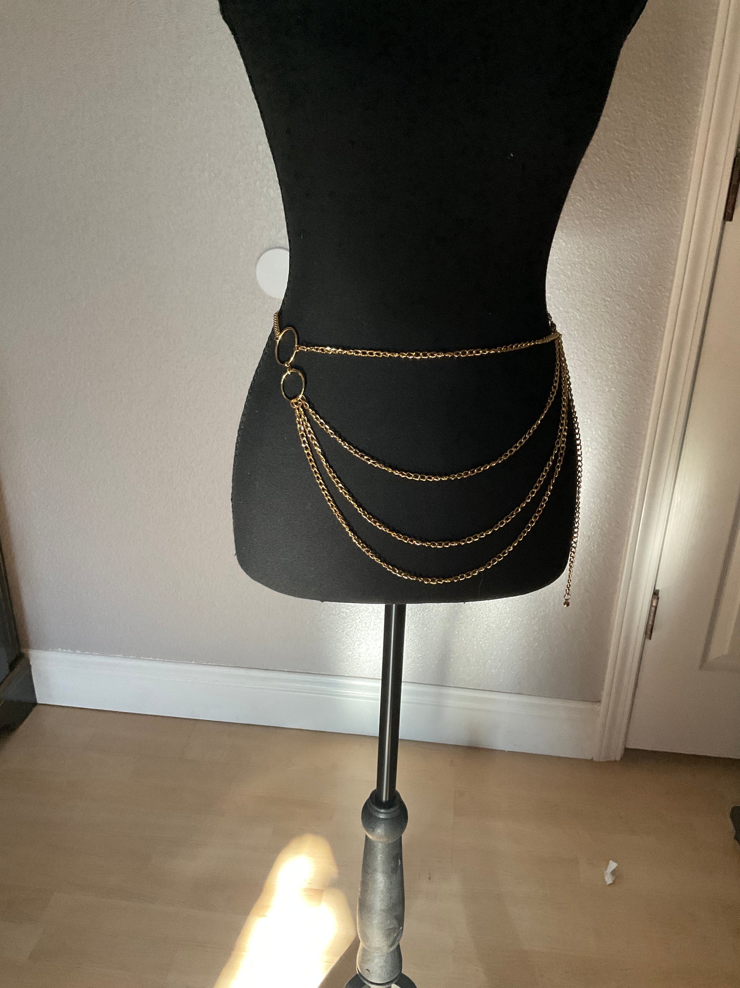 Gold 2 Ring Belt Chain