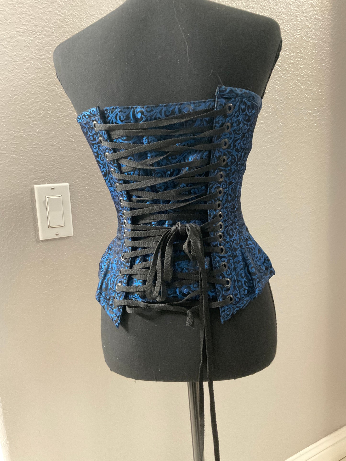 Blue and Black Corset Size S/M