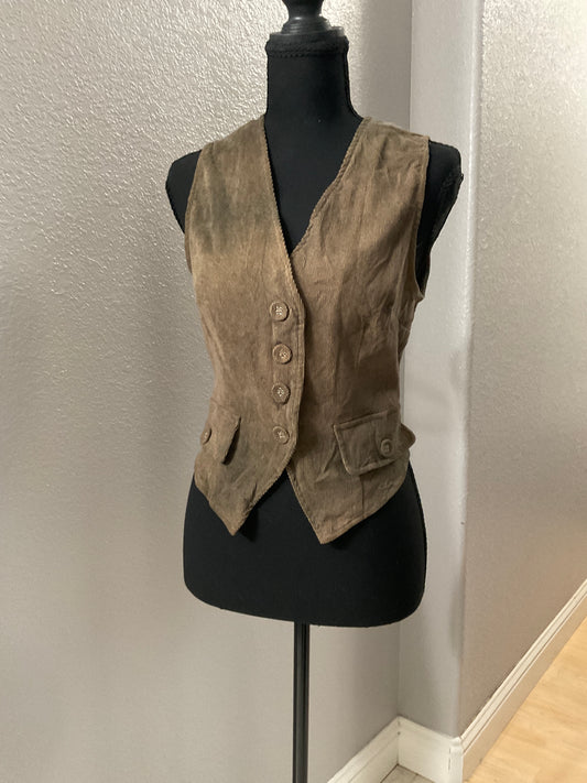 Corduroy Vest Mossy Green Size M