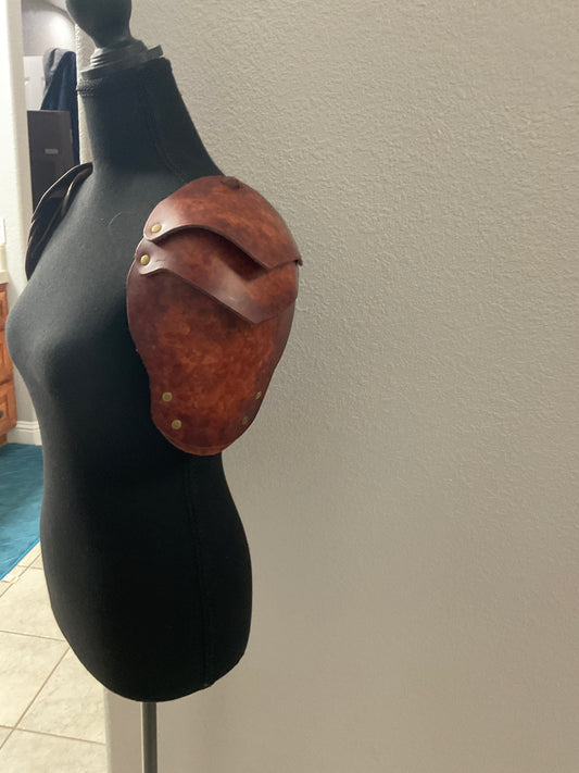 Brown Leather Shoulder Pauldrons
