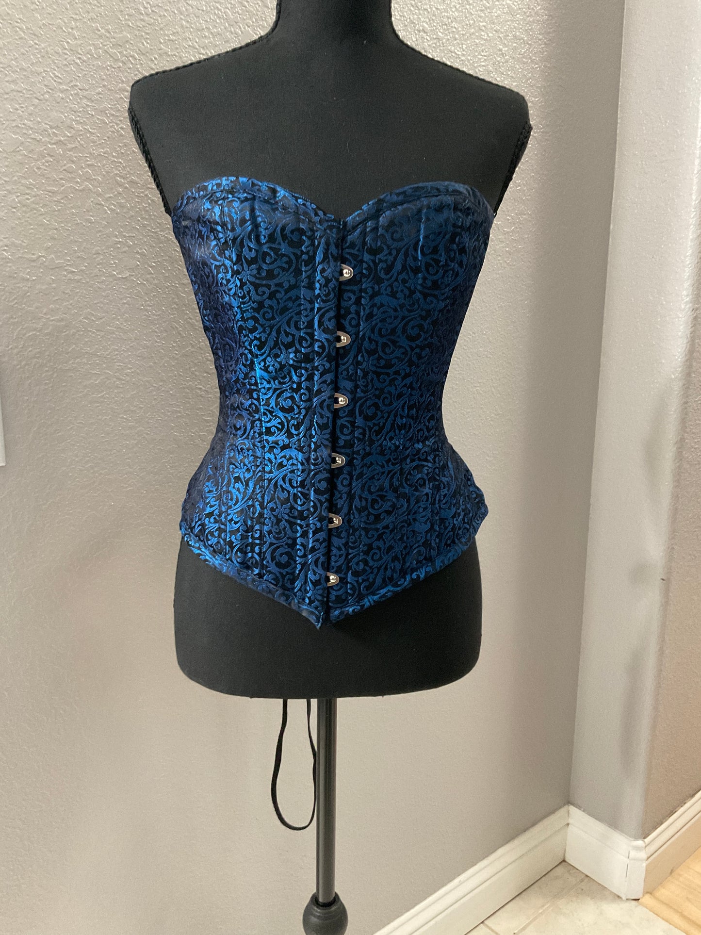 Blue and Black Corset Size S/M