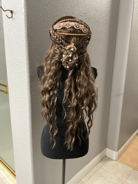 Brown Styled Wig