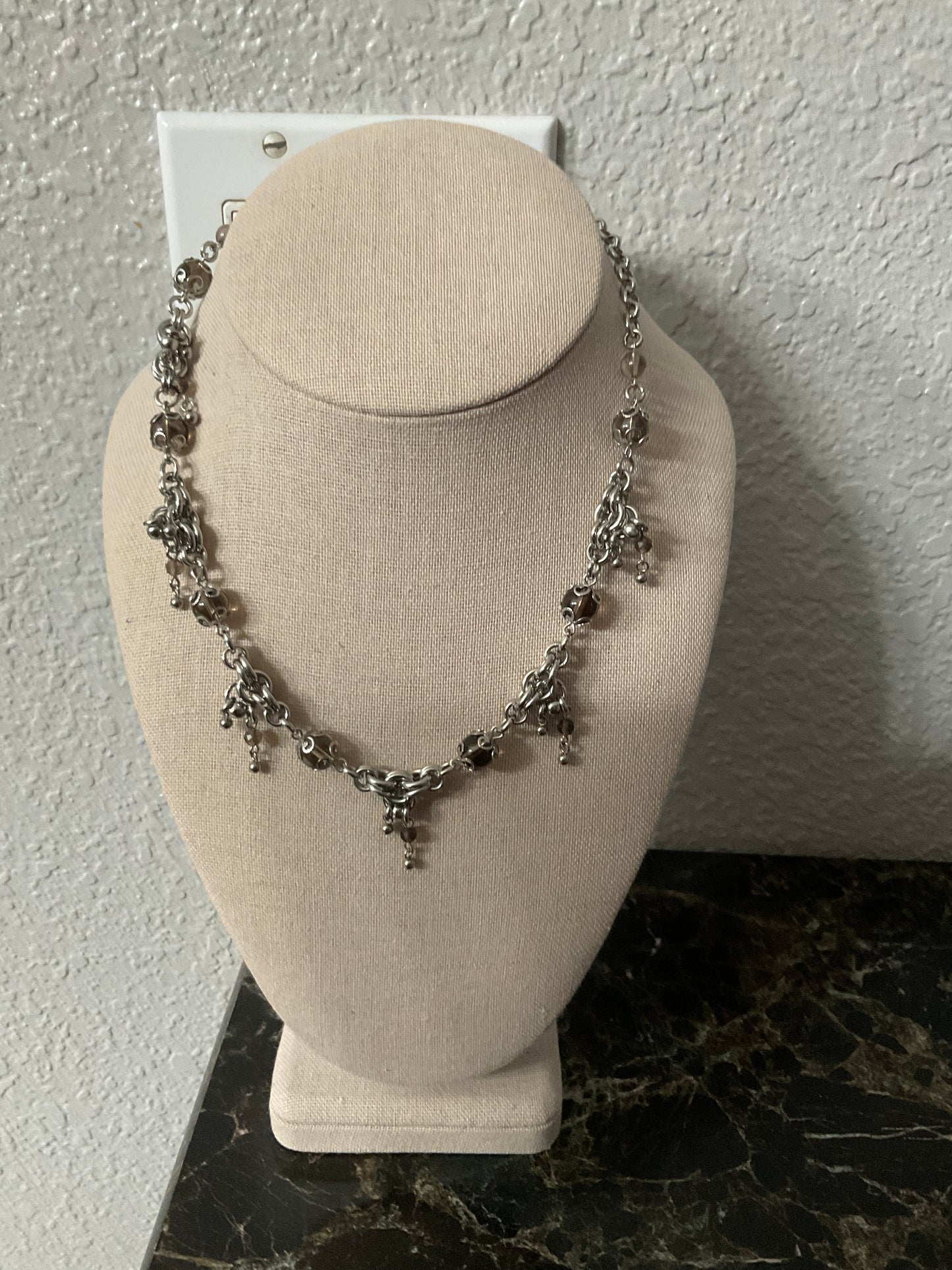 Sliver Beaded Necklaces