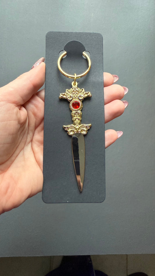 The Sorceress gold keychain