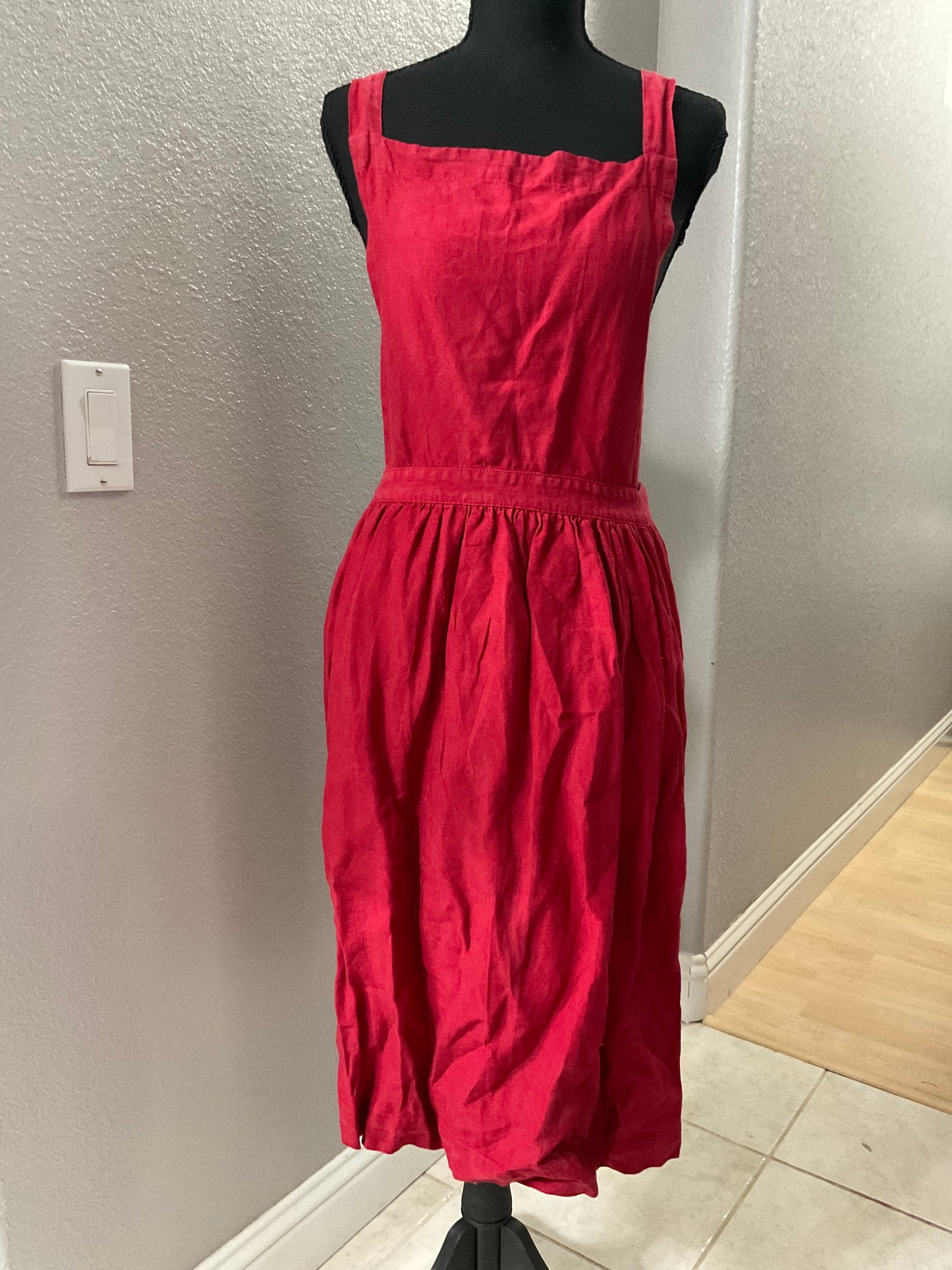 Son De Flor Apron Red Size Small