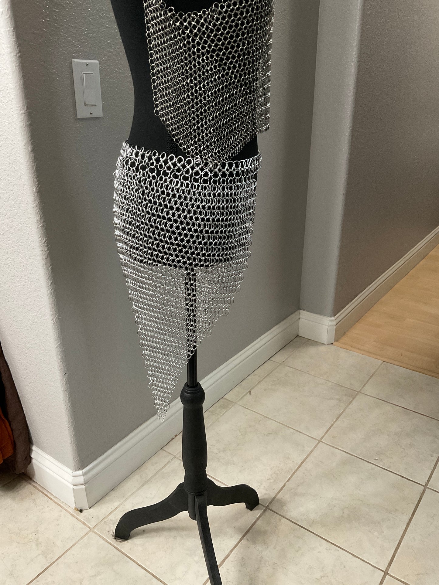 Silver Chainmail Hip Armor