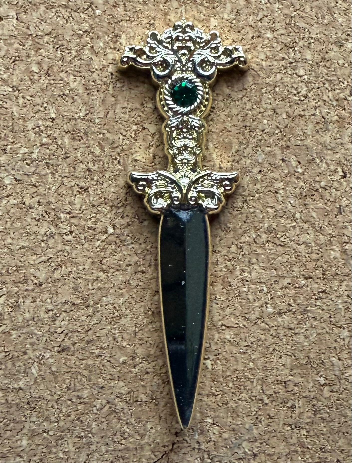 The Sorceress brass pin