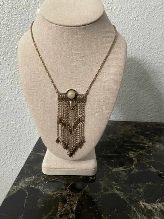 Brass Dangly Pendant Necklace