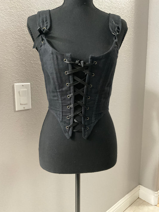 French Meadows Black Linen Stays Size S/M