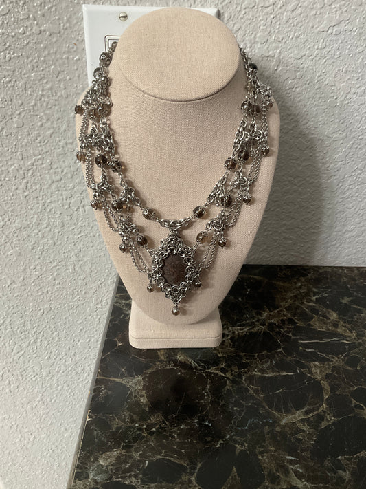 Sliver Beaded Necklaces