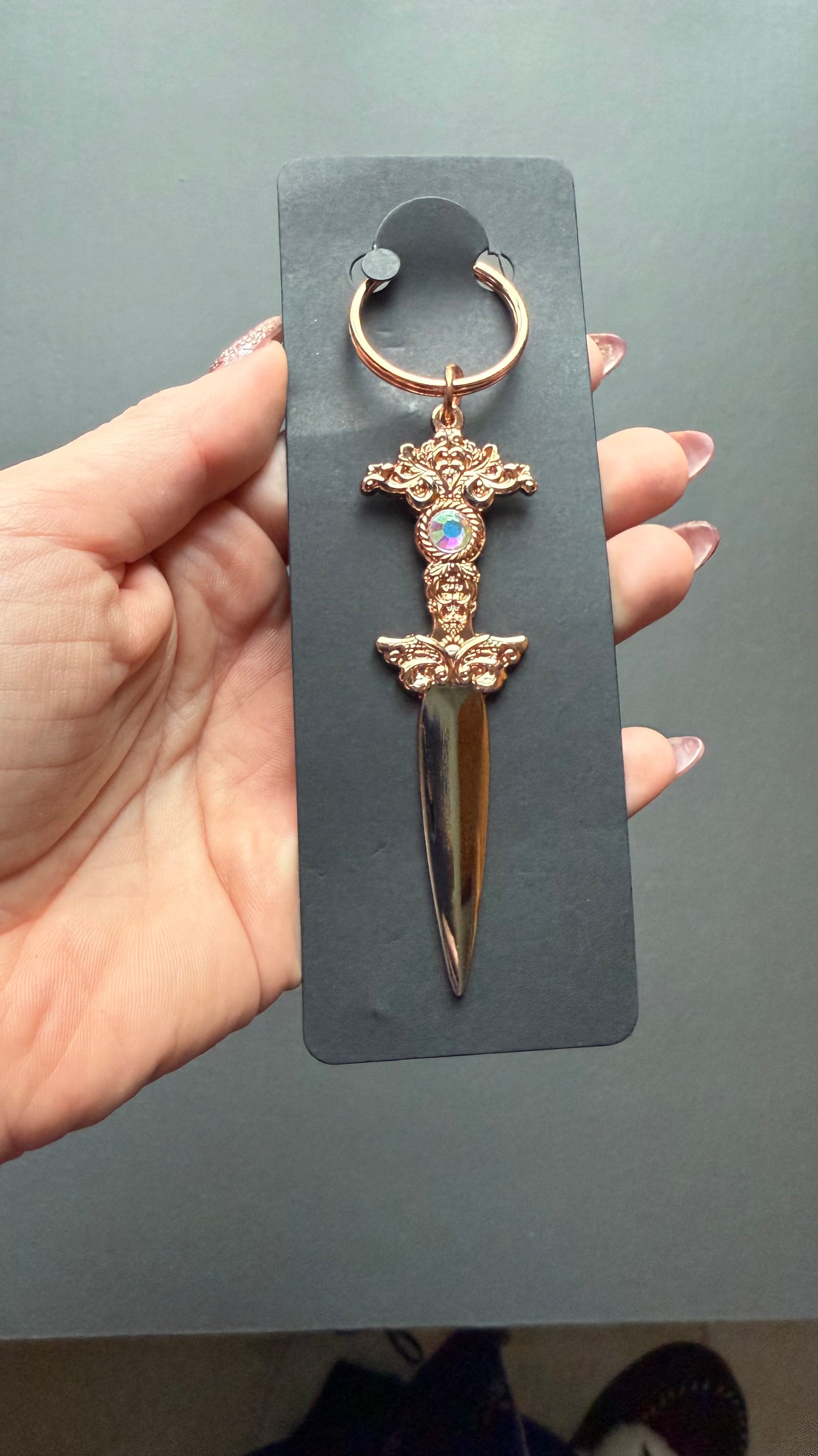 The Sorceress rose gold keychain